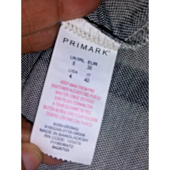 PRIMARK Beige Checkered dress Career Shift US 4 UK 8 English-style Pockets EUC - Picture 7 of 9